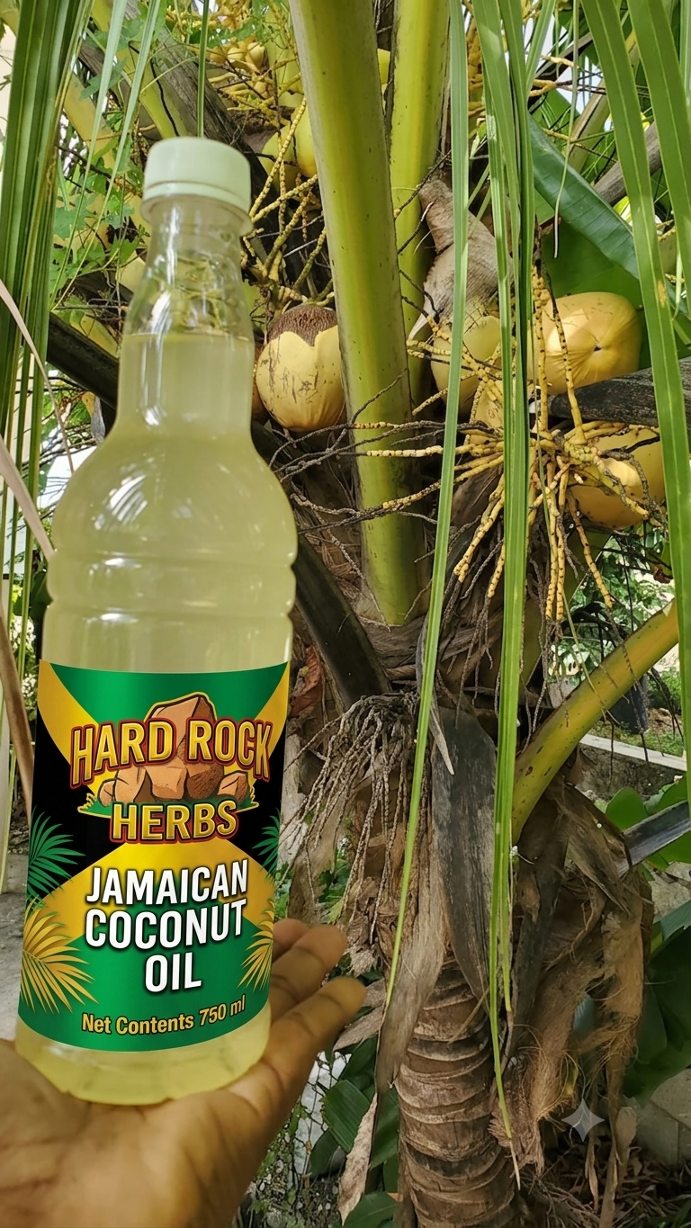 HARD ROCK HERBS JAMAICAN COCONUT OIL 750mL 🥥